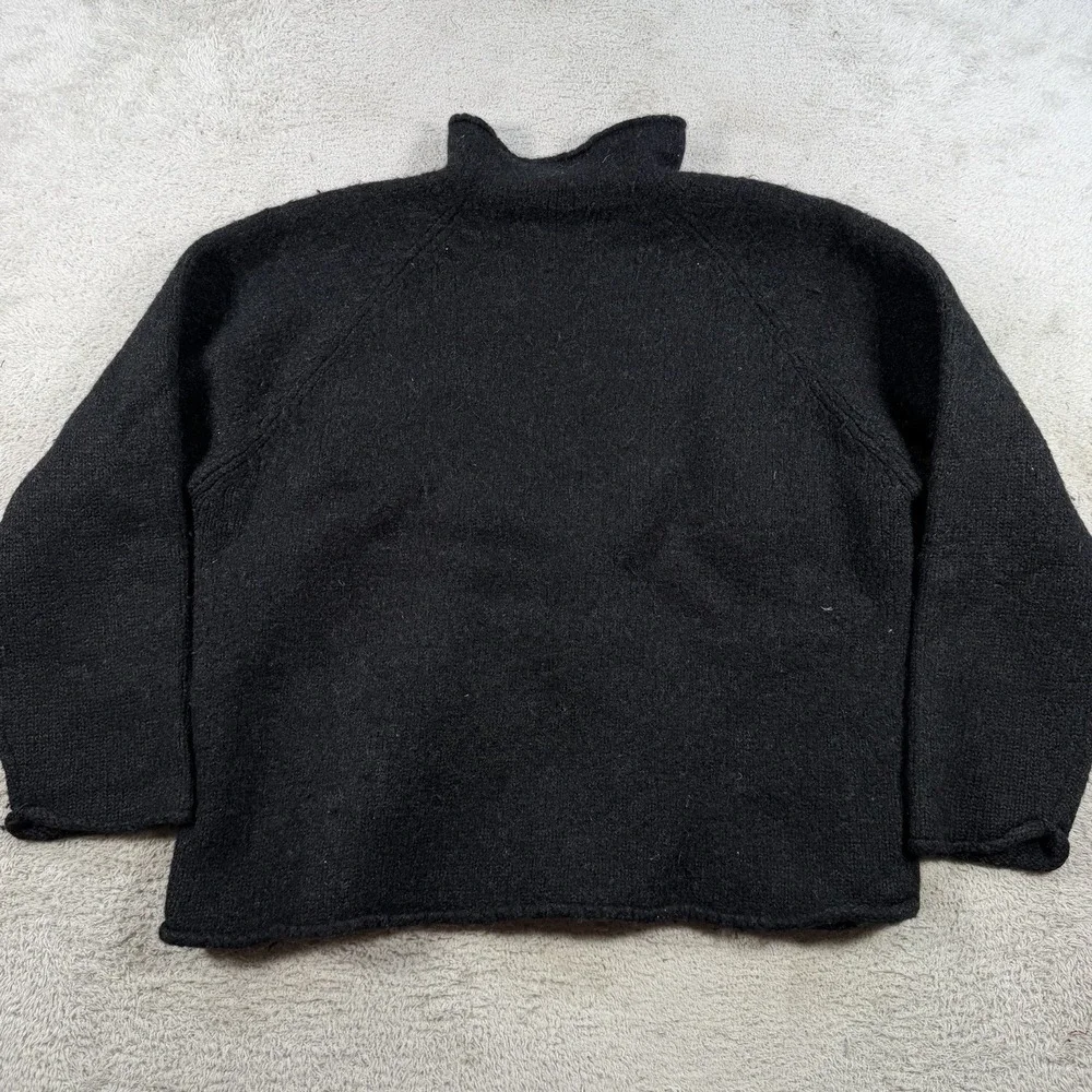 VTG J Crew Roll Neck Sweater Mens XL Grey 100% Wool Heavy Fisherman Oarsman